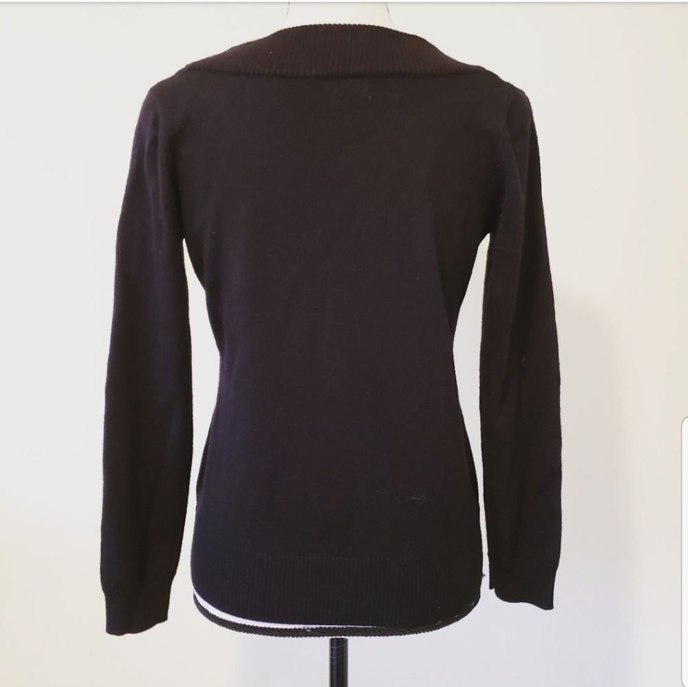 🍉 Calvin Klein Black Sparkle Wool Sweater - Picture 2 of 4